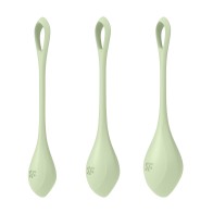 Satisfyer Yoni Power 2 Balls Training Set Light Green