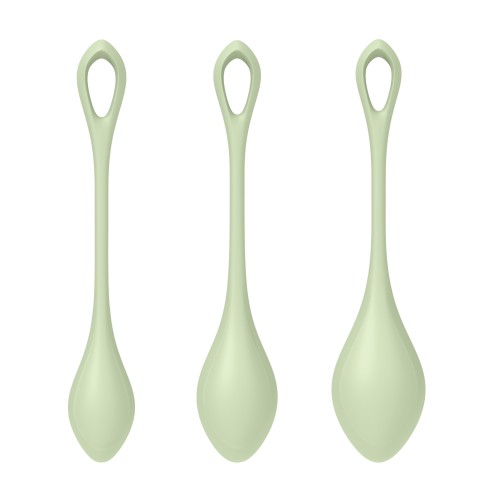 Satisfyer Yoni Power 2 Balls Training Set Light Green