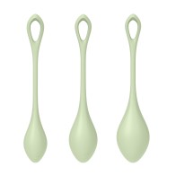 Satisfyer Yoni Power 2 Balls Training Set Light Green