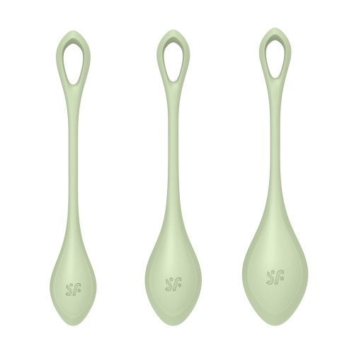 Satisfyer Yoni Power 2 Balls Training Set Light Green