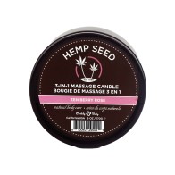 Earthly Body Hemp Massage Candle Zen Berry Rose