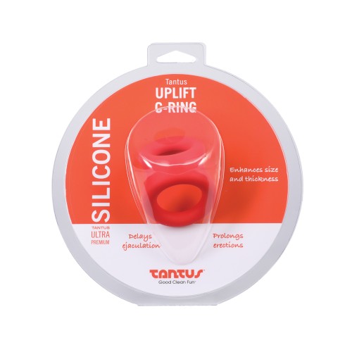 Tantus Uplift Silicone C Ring Crimson