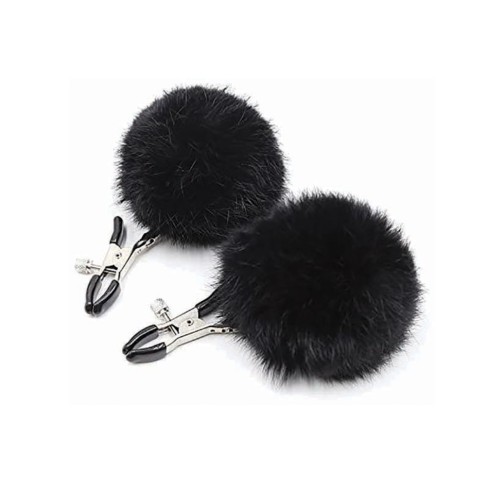 Sexy AF Nipple Clamps with Puff Ball