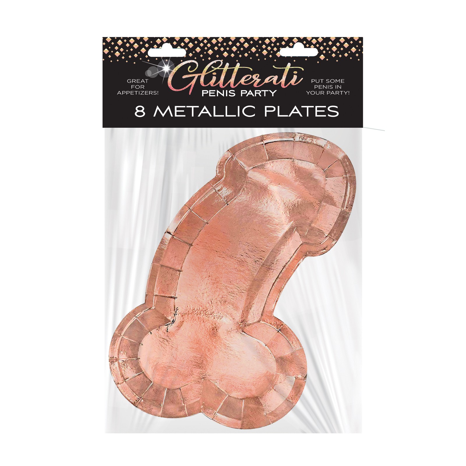 Glitterati Penis-Shaped Plates for Fun Parties