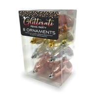 Glitterati Metallic Penis Ornaments for Holiday Fun