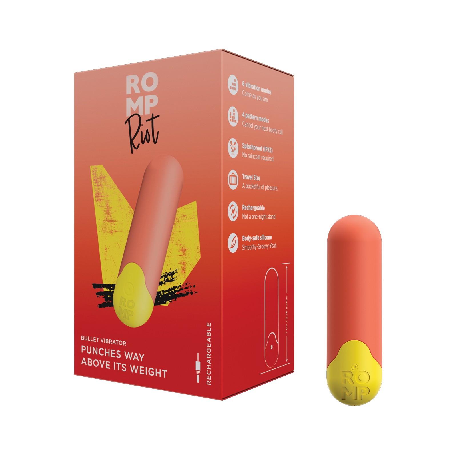 Vibrador Bullet Romp Riot - Naranja