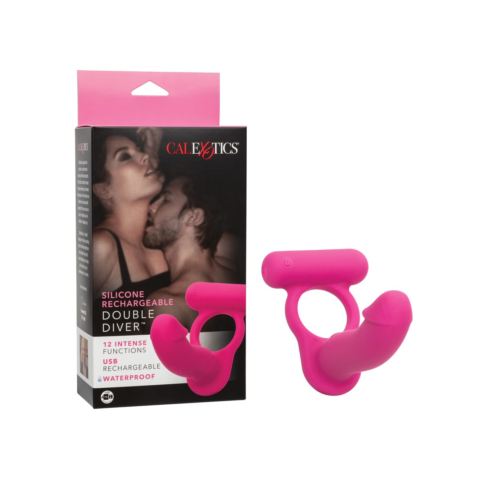 Silicone Rechargeable Double Diver Pink