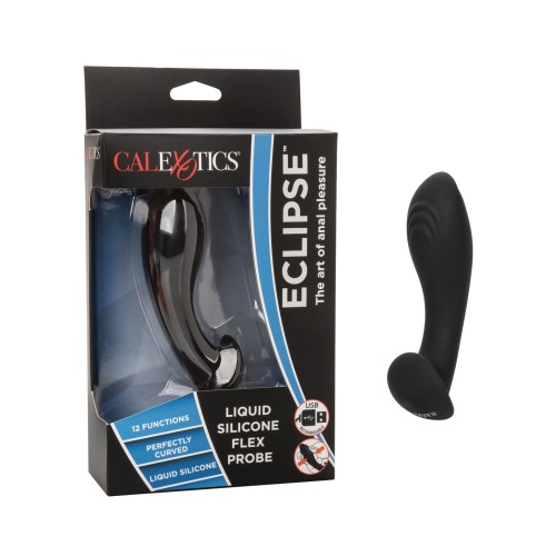 Eclipse Flex Probe de Silicona Líquida Negro - Estimulación Flexible