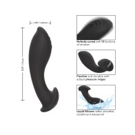 Eclipse Liquid Silicone Flex Probe Black - Flexible Stimulation