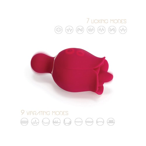 Vibrador Rosa con Lengua Lijadora Sylvia