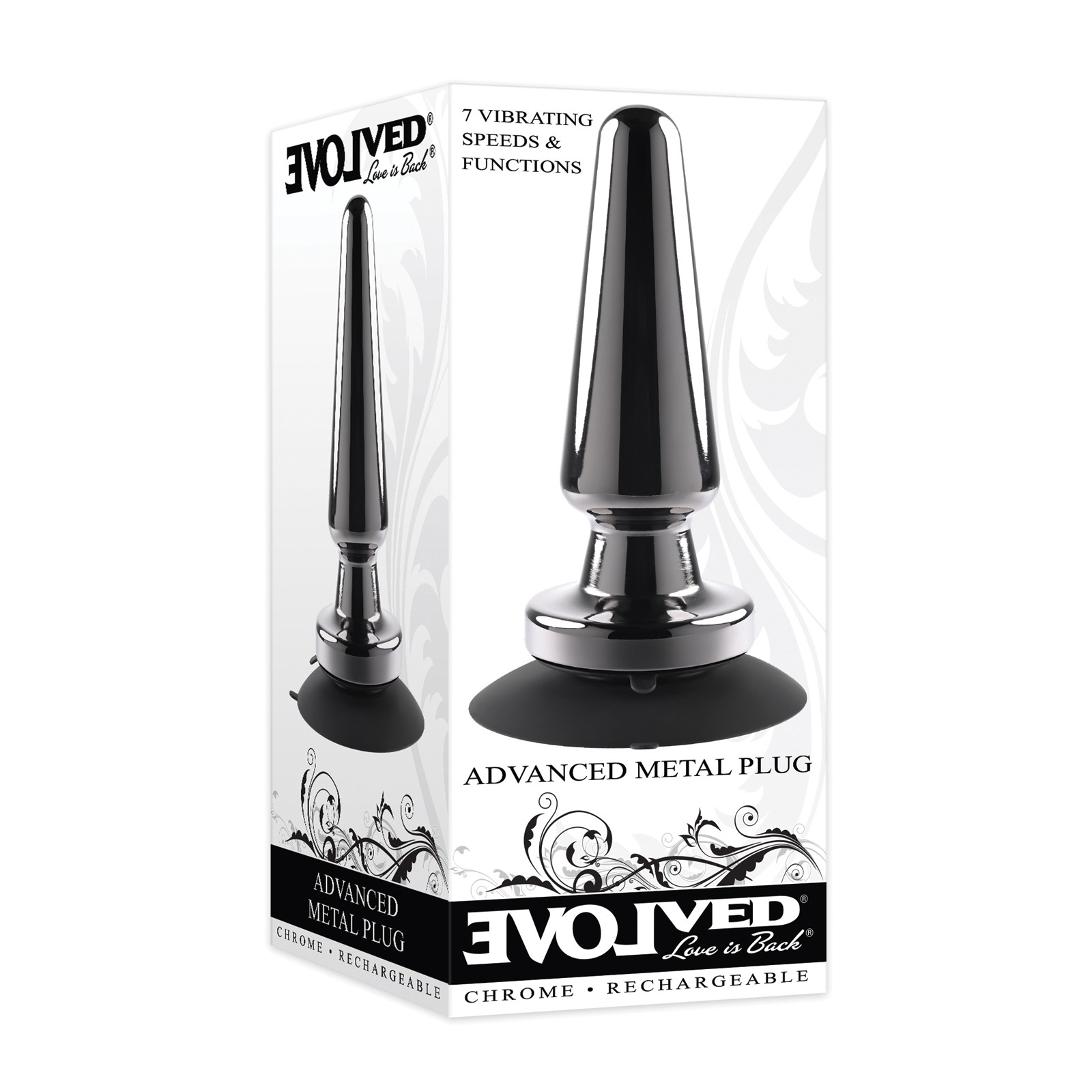 Evolved Advanced Vibrating Metal Plug - Black