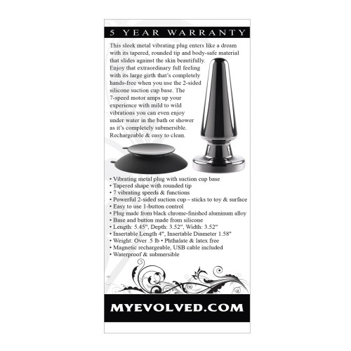 Evolved Advanced Vibrating Metal Plug - Black