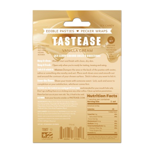 Pastease Tastease Edible Pasties & Pecker Wraps - Sweet Cream