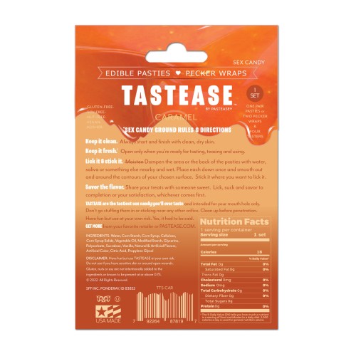 Tastease Edible Pasties Pecker Wraps Caramel OS