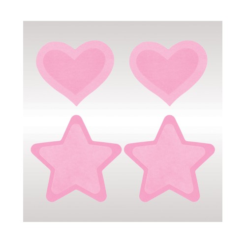 Peekaboos Corazones Estrellas Brillan Oscuridad Rosa - Añade Diversión