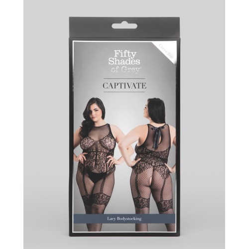 Fifty Shades of Grey Captivate Lacy Body Stocking Black O/S Curve