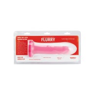 Tantus Flurry Silicone Dildo - Rose Quartz