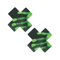 Neva Nude Temperature Reactive X Factor Pasties - Neon Green