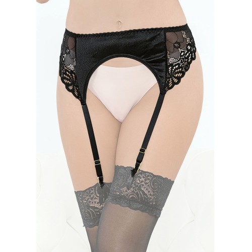 Satin and Lace Garterbelt - Elegant Lingerie