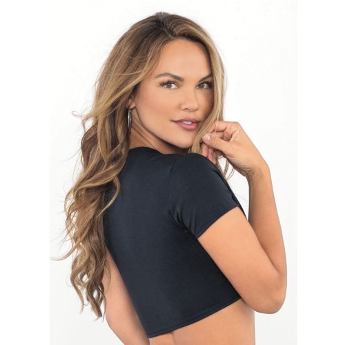 Top de Nudo Negro Talla Única