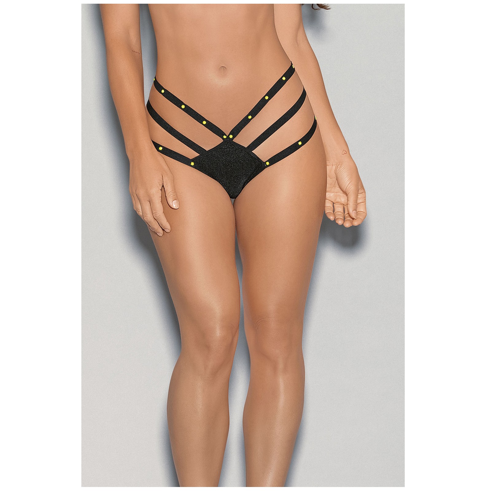 Glow Stones Black Light Strappy Thong