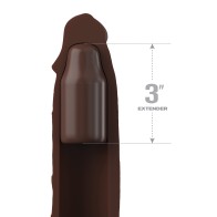 Fantasy X-tensions Elite 9-Inch Sleeve with 3-Inch Plug - Brown