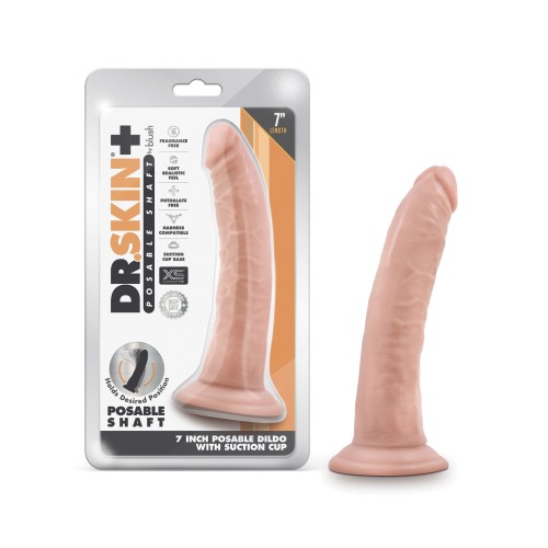 Blush Dr. Skin Plus 7" Posable Dildo Vanilla