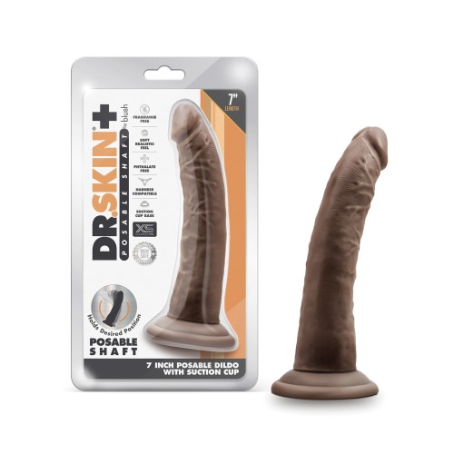 Dildo Poseable Dr Skin Plus 7 pulgadas Chocolate