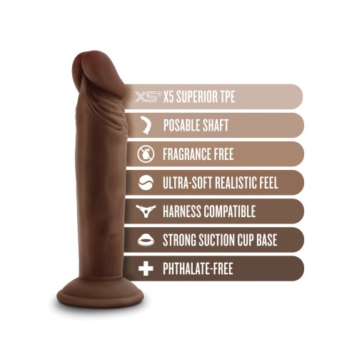 Blush Dr. Skin Plus 6" Posable Dildo Chocolate