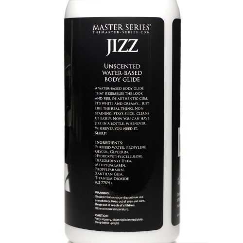 Master Series Unscented Jizz Body Glide 34oz for Sensual Play