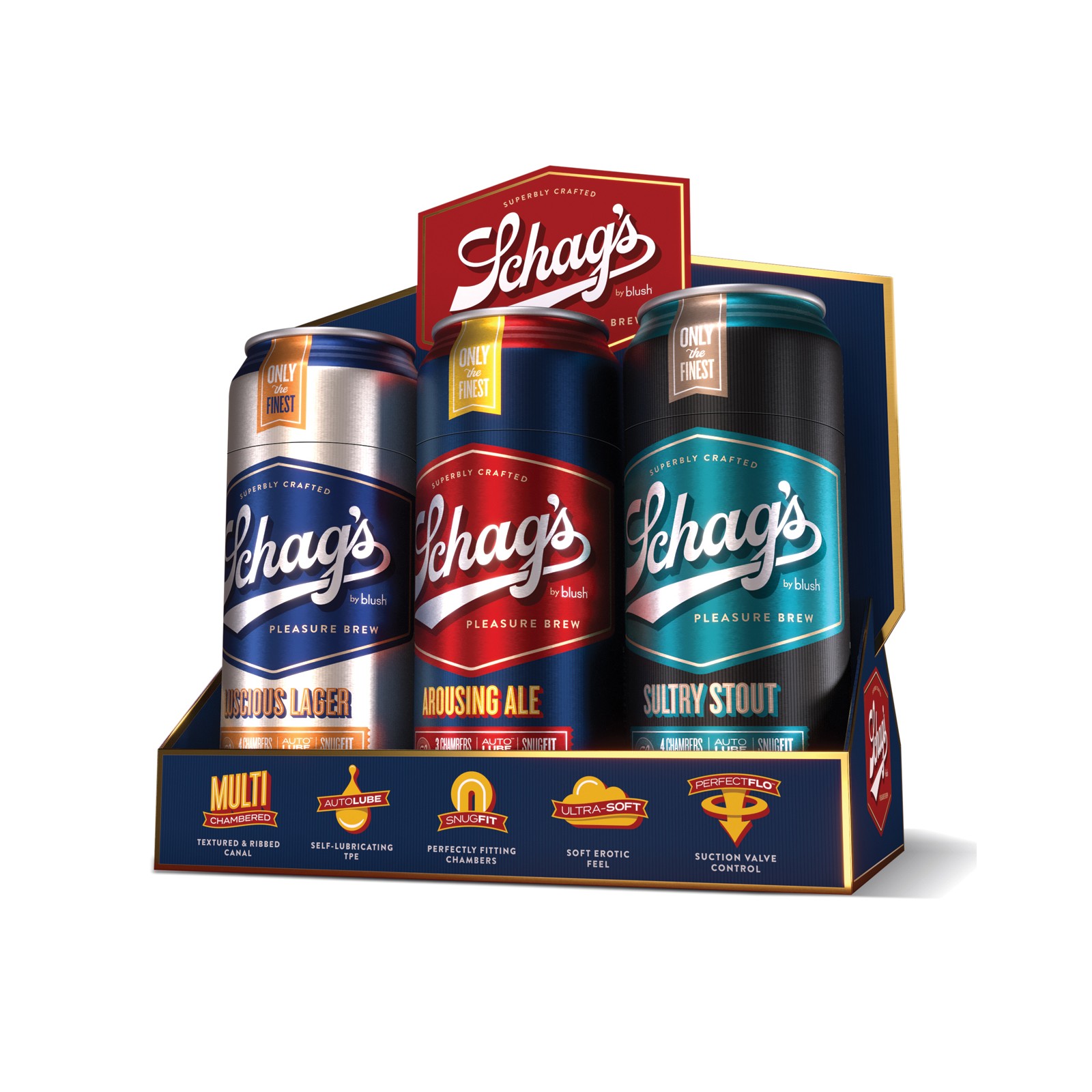 Blush Schag's Beer Can Stroker 6 Pack