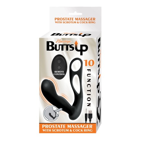 Butts Up Prostate Massager with Scrotum and Cockring