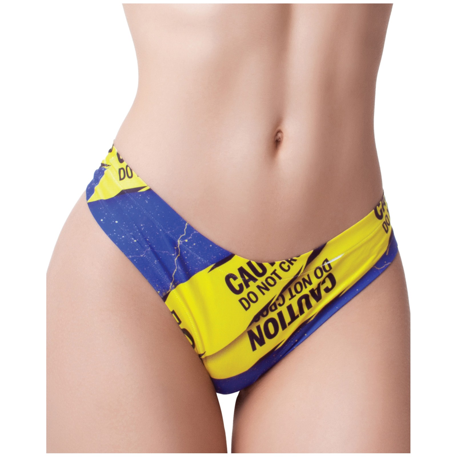 Mememe Urban Geeks Caution Printed Thong SM