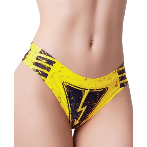 Mememe Urban Geeks Members Only Printed Thong SM