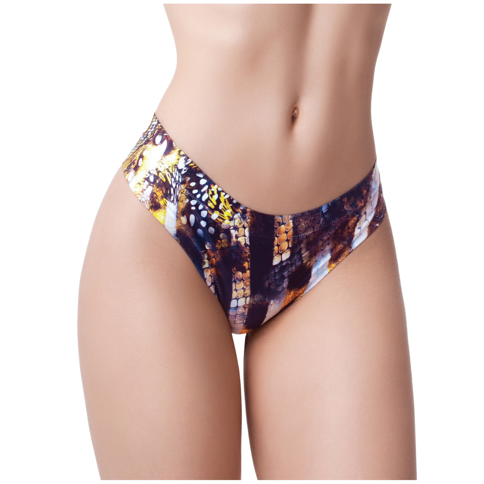 Mememe Go Wild Snake Printed Thong for Comfort