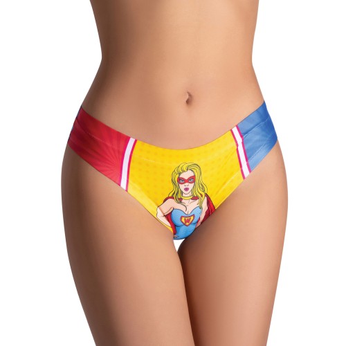 Mememe Comics Wonder Girl Printed Thong Small