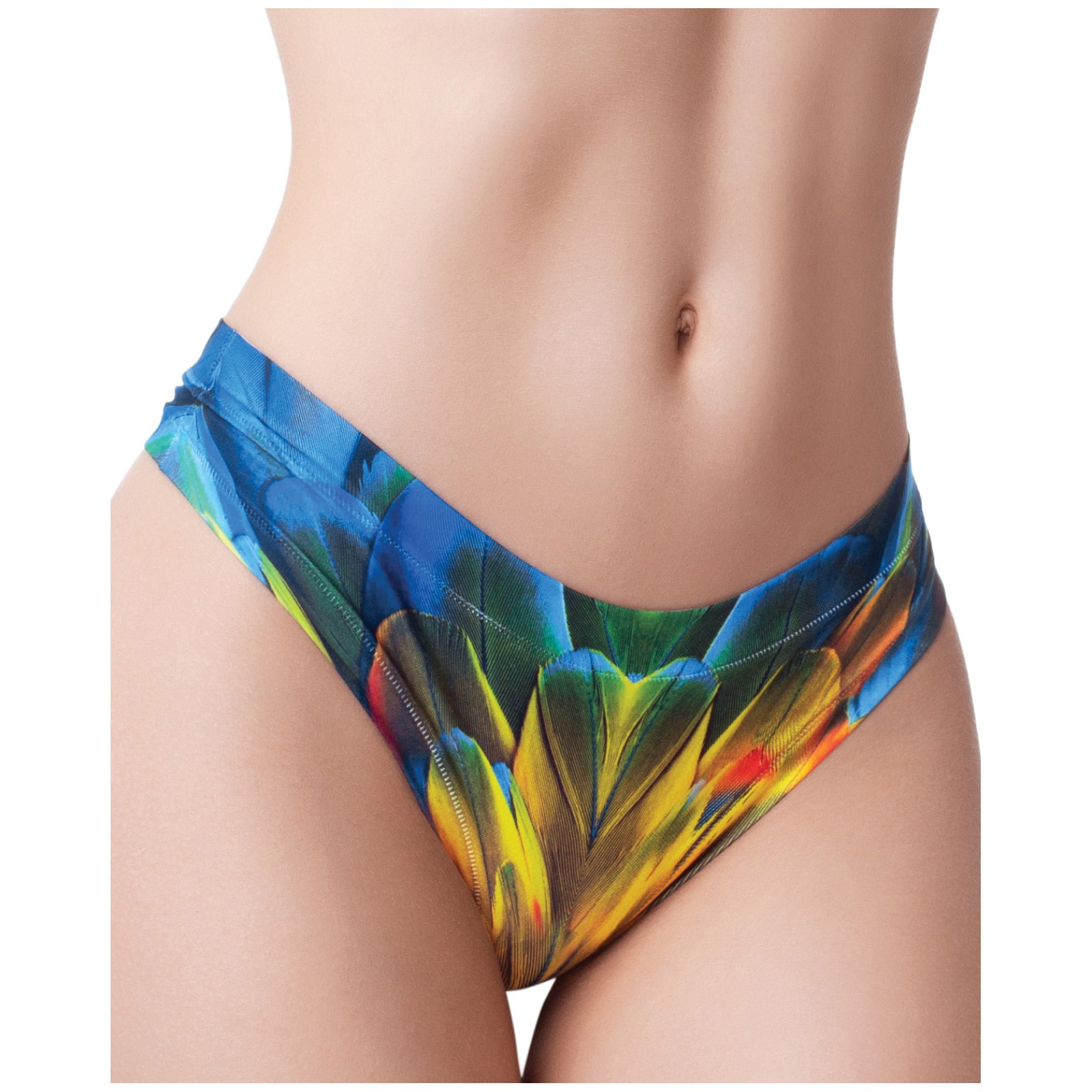 Paradise Birds Parrot Printed Thong