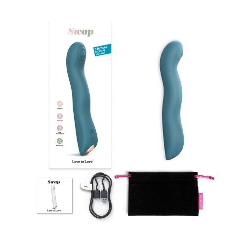 Love to Love Swap Tapping Vibrator Teal Me