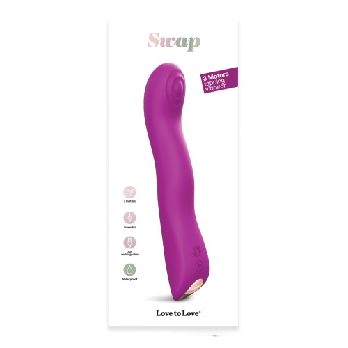 Love to Love Swap Tapping Vibrator - Sweet Orchid