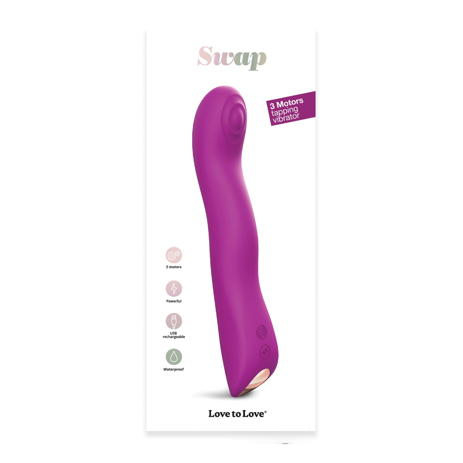 Love to Love Swap Tapping Vibrator - Sweet Orchid