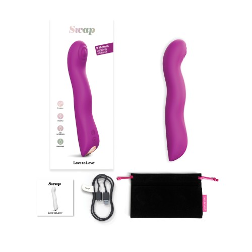 Love to Love Swap Tapping Vibrator - Sweet Orchid