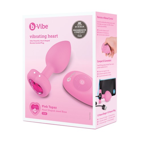 b-Vibe Vibrating Heart Plug Pink