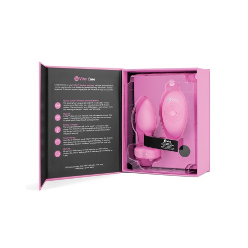 b-Vibe Vibrating Heart Plug Pink