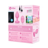 b-Vibe Vibrating Heart Plug Pink