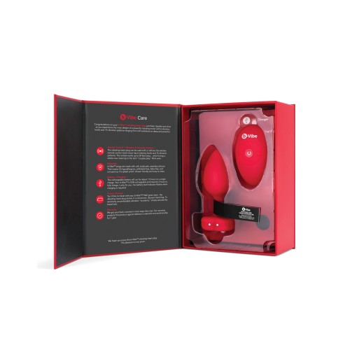 b-Vibe Vibrador Corazón Plug para Juego Supremo