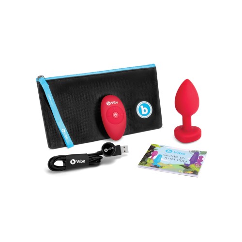 b-Vibe Vibrador Corazón Plug para Juego Supremo