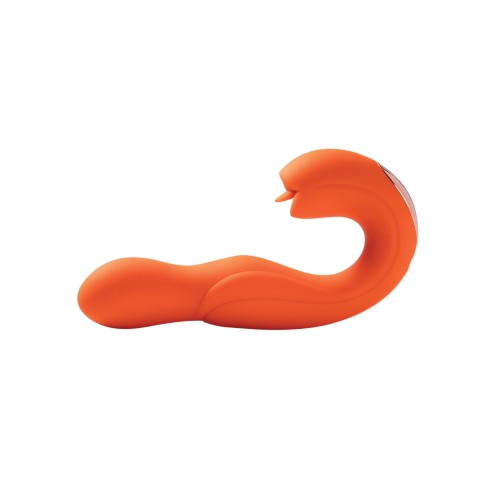 Vibrador G-Spot con Cabeza Rotativa y Lamedor de Clítoris NO ETA Joi - Naranja