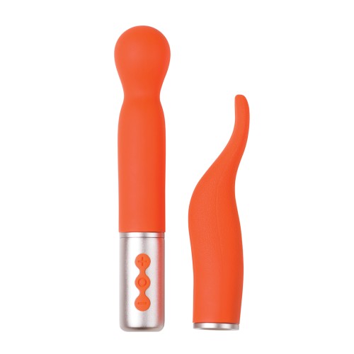 La Colección Traviesa Vibrador con Cabezas Intercambiables Coral