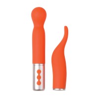 Naughty Collection Interchangeable Heads Vibrator Coral