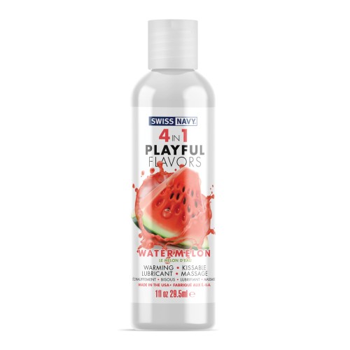 Swiss Navy 4 in 1 Playful Flavors Watermelon 1 oz